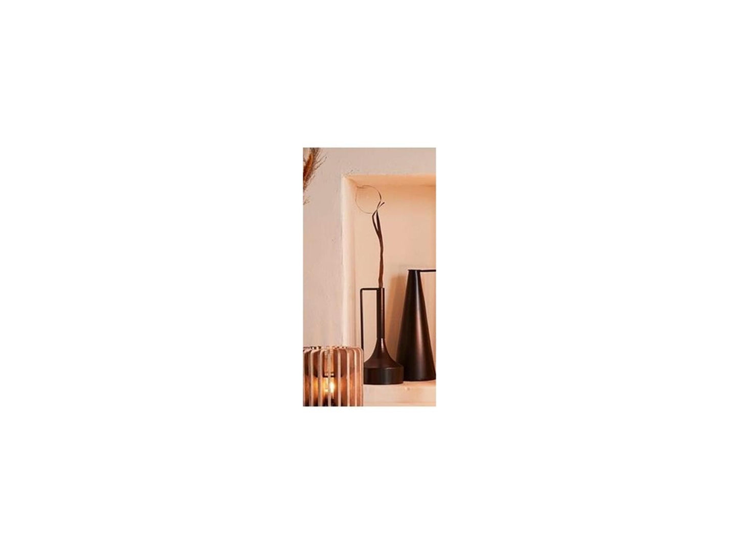 Vaso House of Nature tromso in metallo 30 cm nero