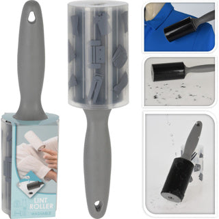 Rodillo para ropa lavable gris | 6 piezas