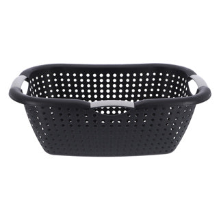 Soluciones de almacenamiento soluciones de almacenamiento canasta de lavandería 26l negro