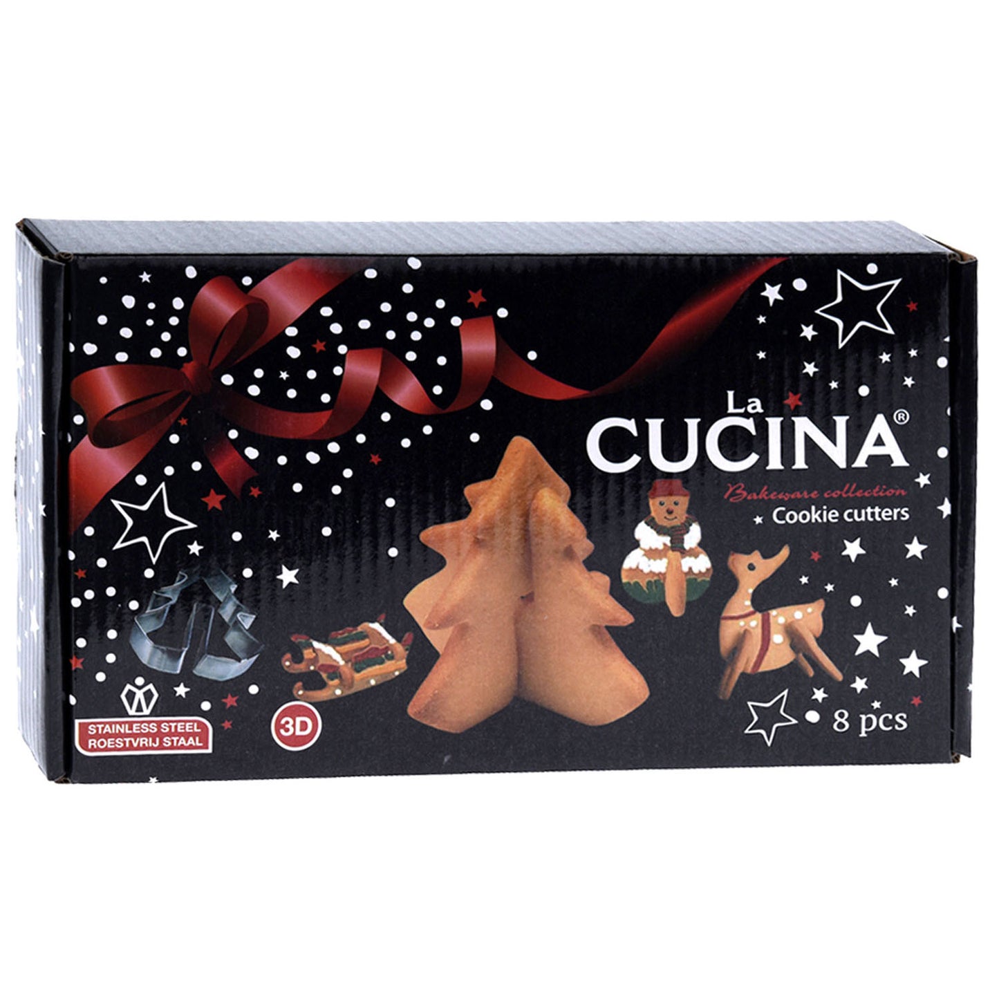 Conjunto de forma adecuado Cookies de Navidad en 3D, 8dlg.