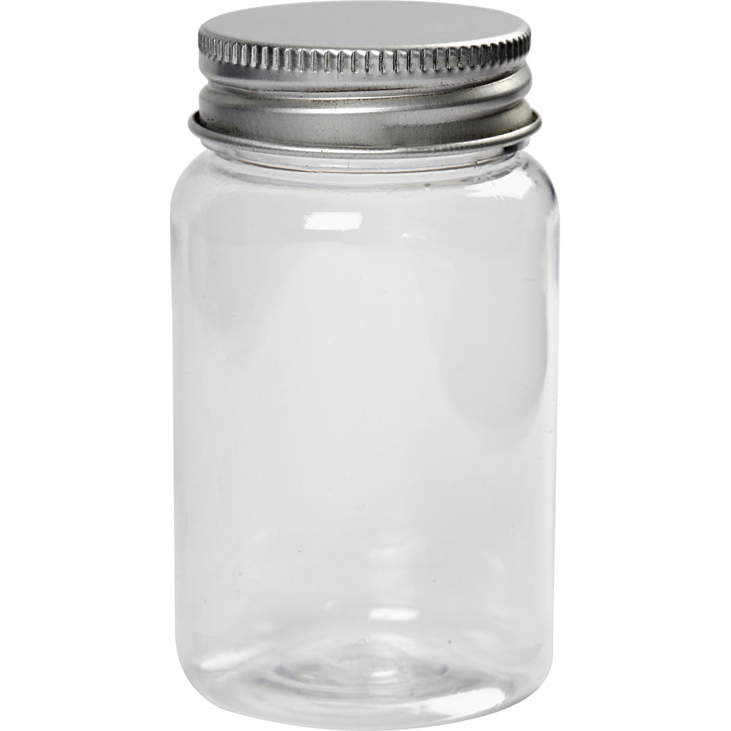 Vaso Creative Company con tappo a vite, h: 77 mm, d 45 mm, 100 ml, 10 pezzi 1 scatola