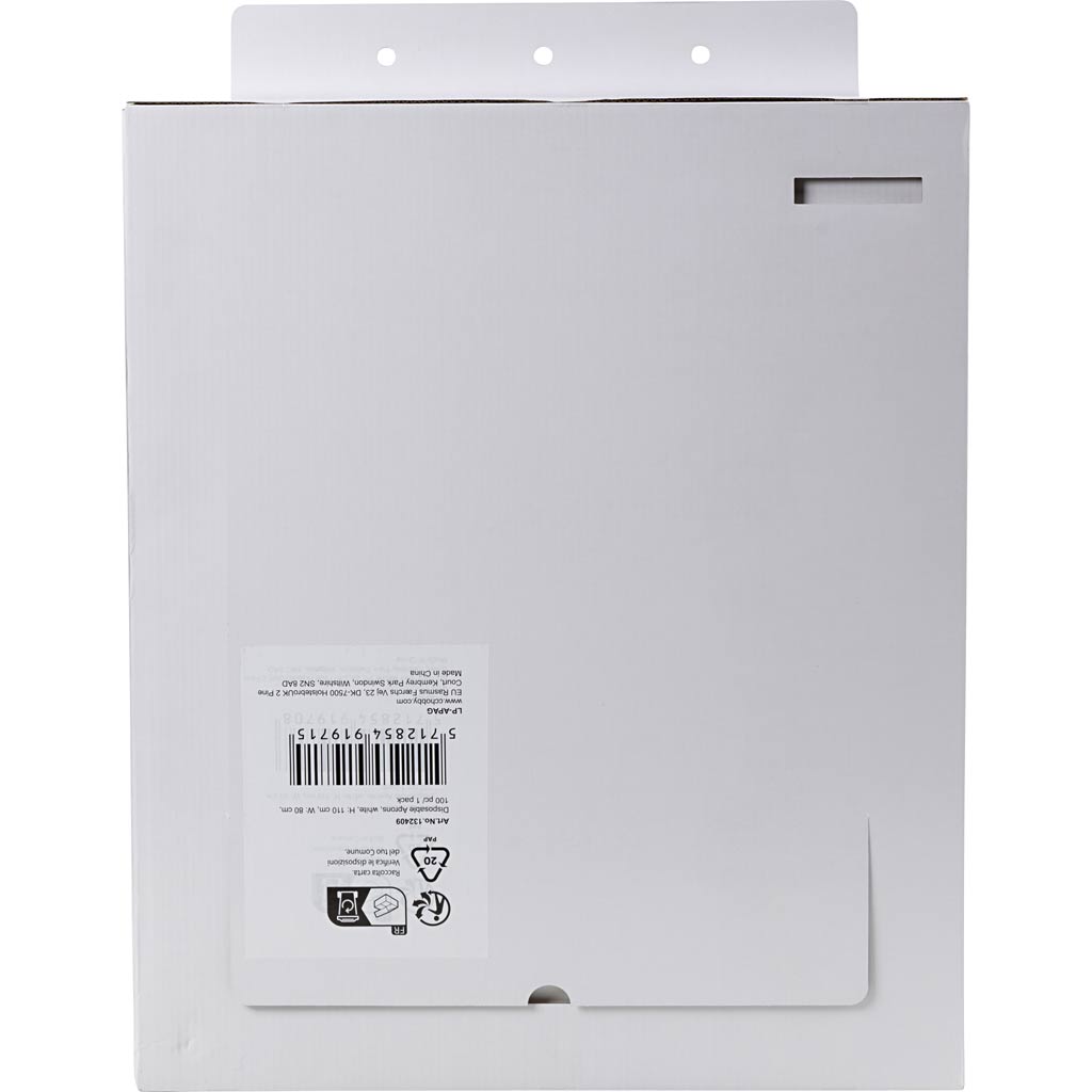 Http: www.cchobby.nl wegwerpschort-h-110-cm-b-80-cm-wit-100-stuk-1-doos-132409