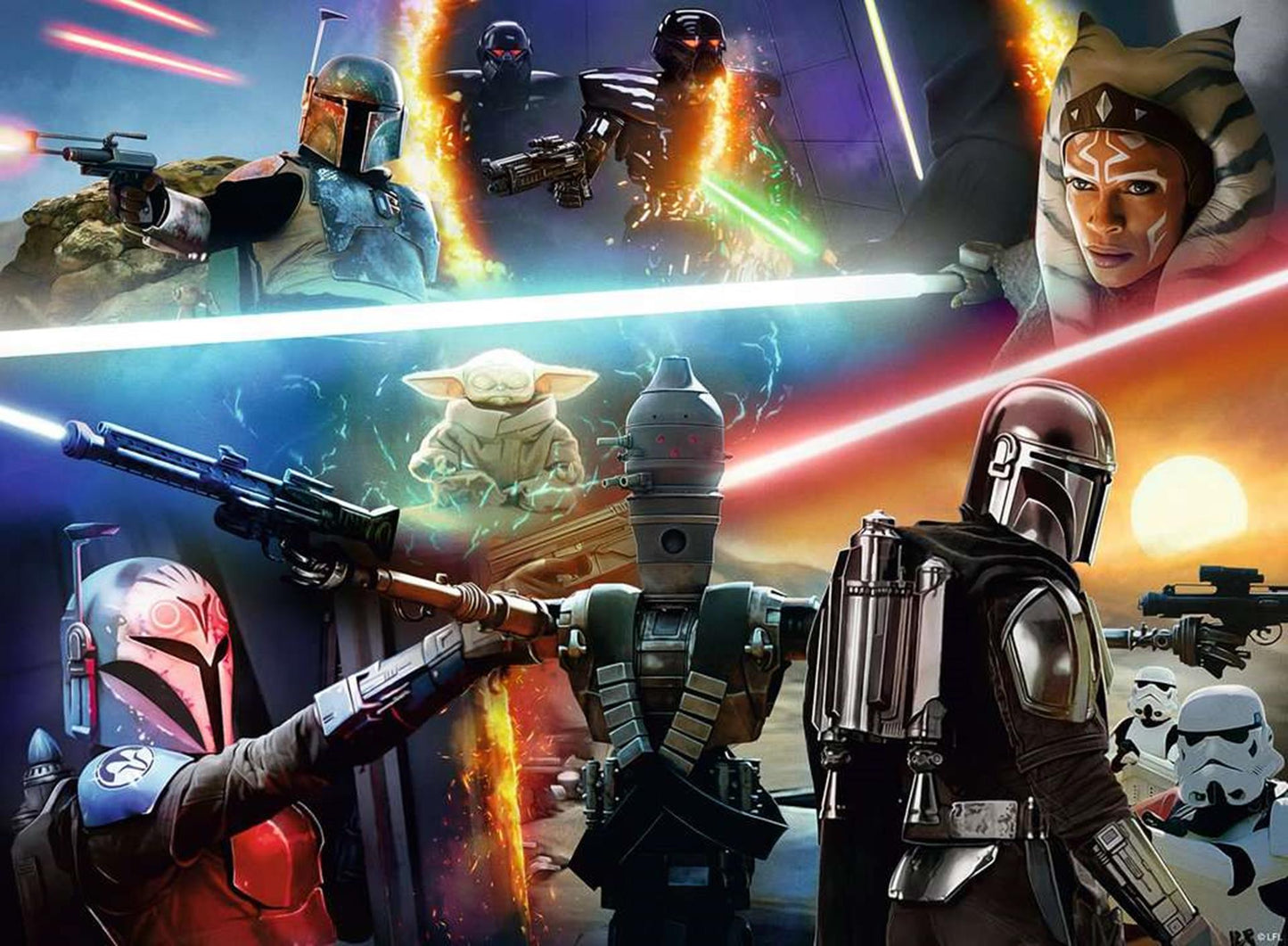RAVENSBURGER JIGSAW Puzzle XXL The Mandalorian: Crossfire, 300st.