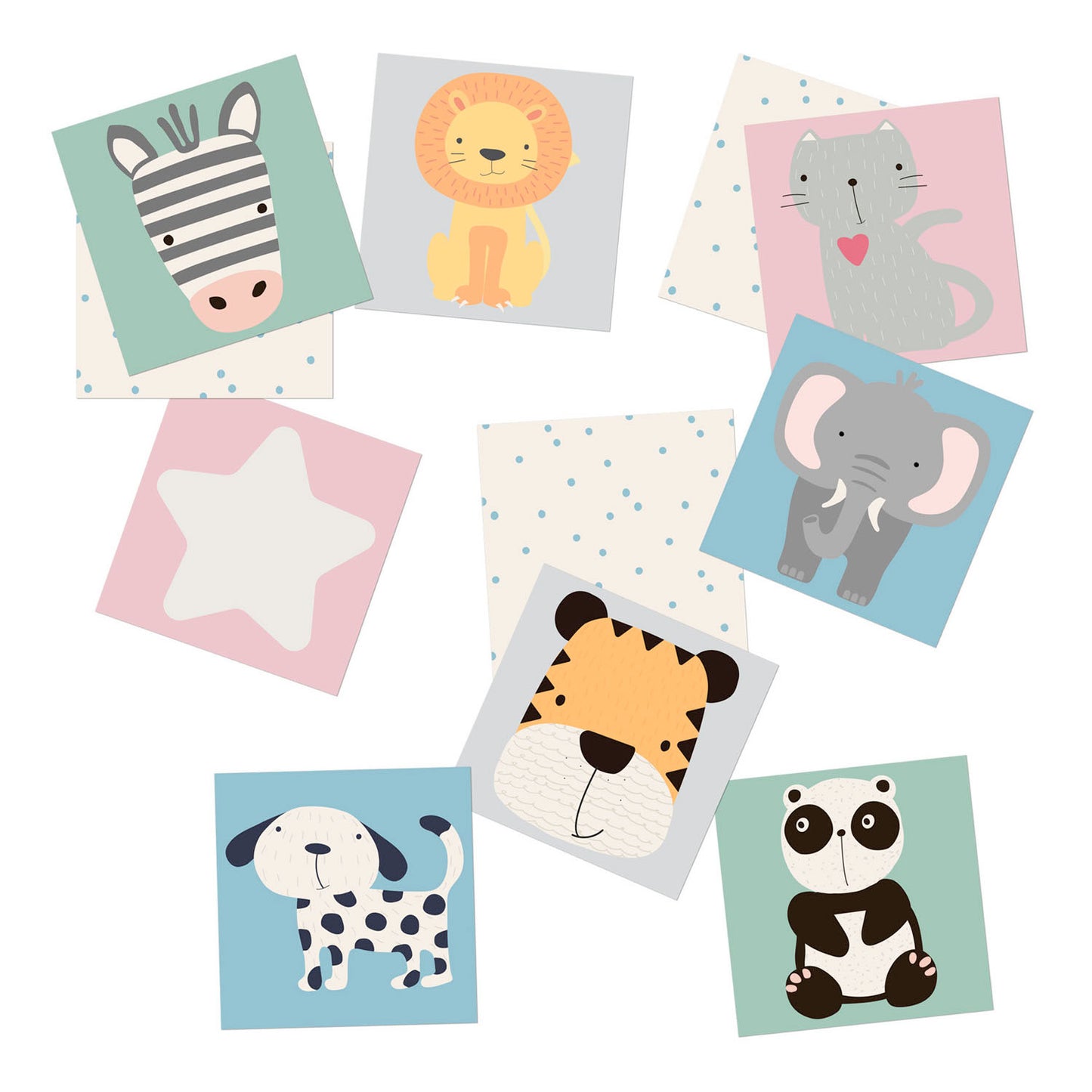 Memo Playing Animals, 24dlg.