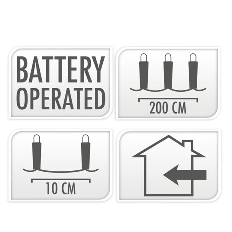 Iluminación LED blanca, 20 luces
