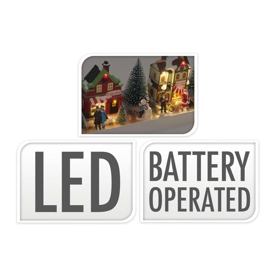 Villaggio di Natale con set a LED, 17dlg.