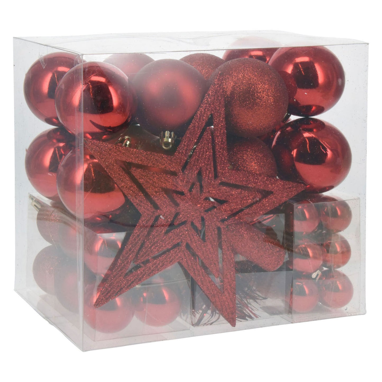 Bolas de Navidad ubicadas con Peak Red, 54st.