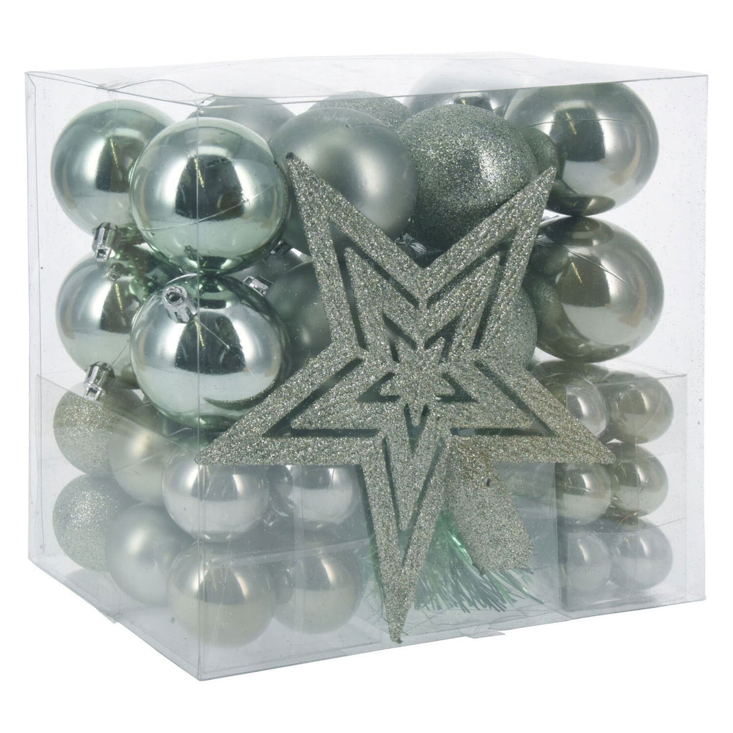 Bolas de Navidad ubicadas con Peak Christmas Green, 54º.
