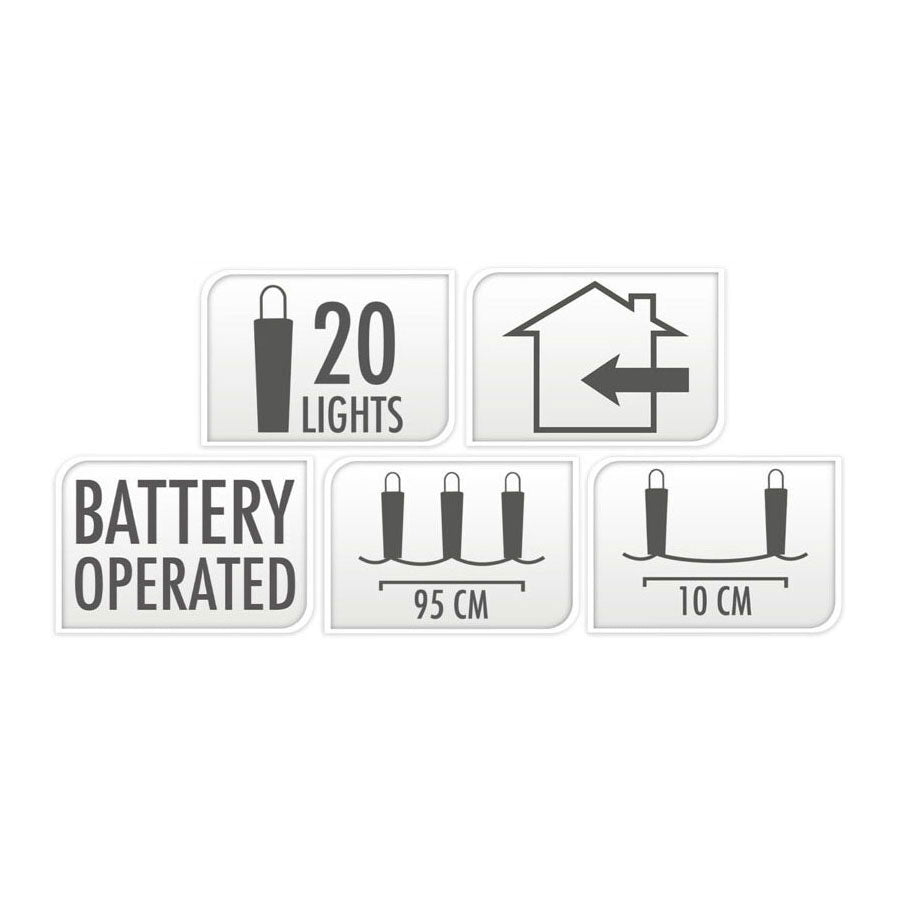 Hilo plateado de cable de luz LED, 95 cm de color