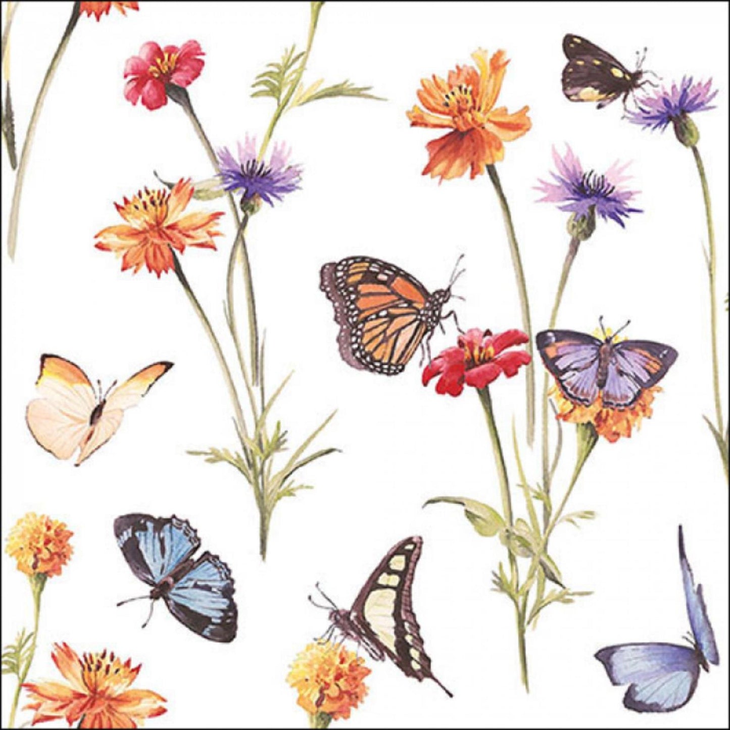 Ambiente servilletas mariposa jardín 33cm