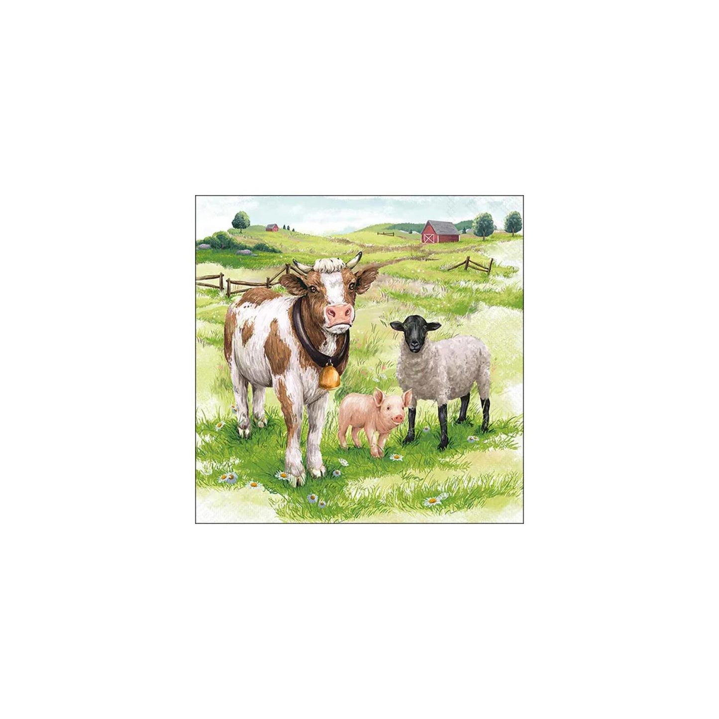 Servilletas Ambiente 33cm animales de granja