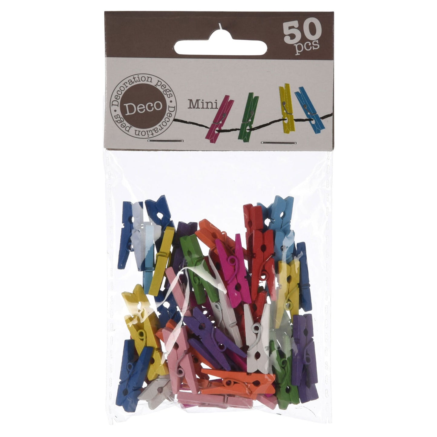 Mini ropa clavada de madera, 50.