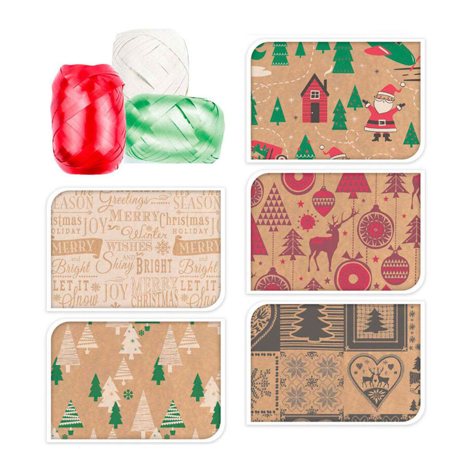 Conjunto de papel de embalaje, 11 dlg.