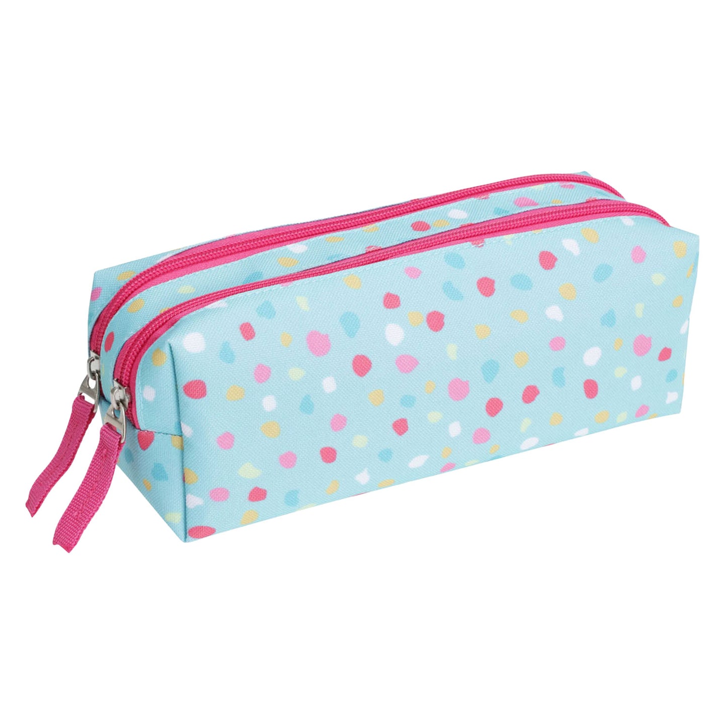 Caso con Dots Double Zipper