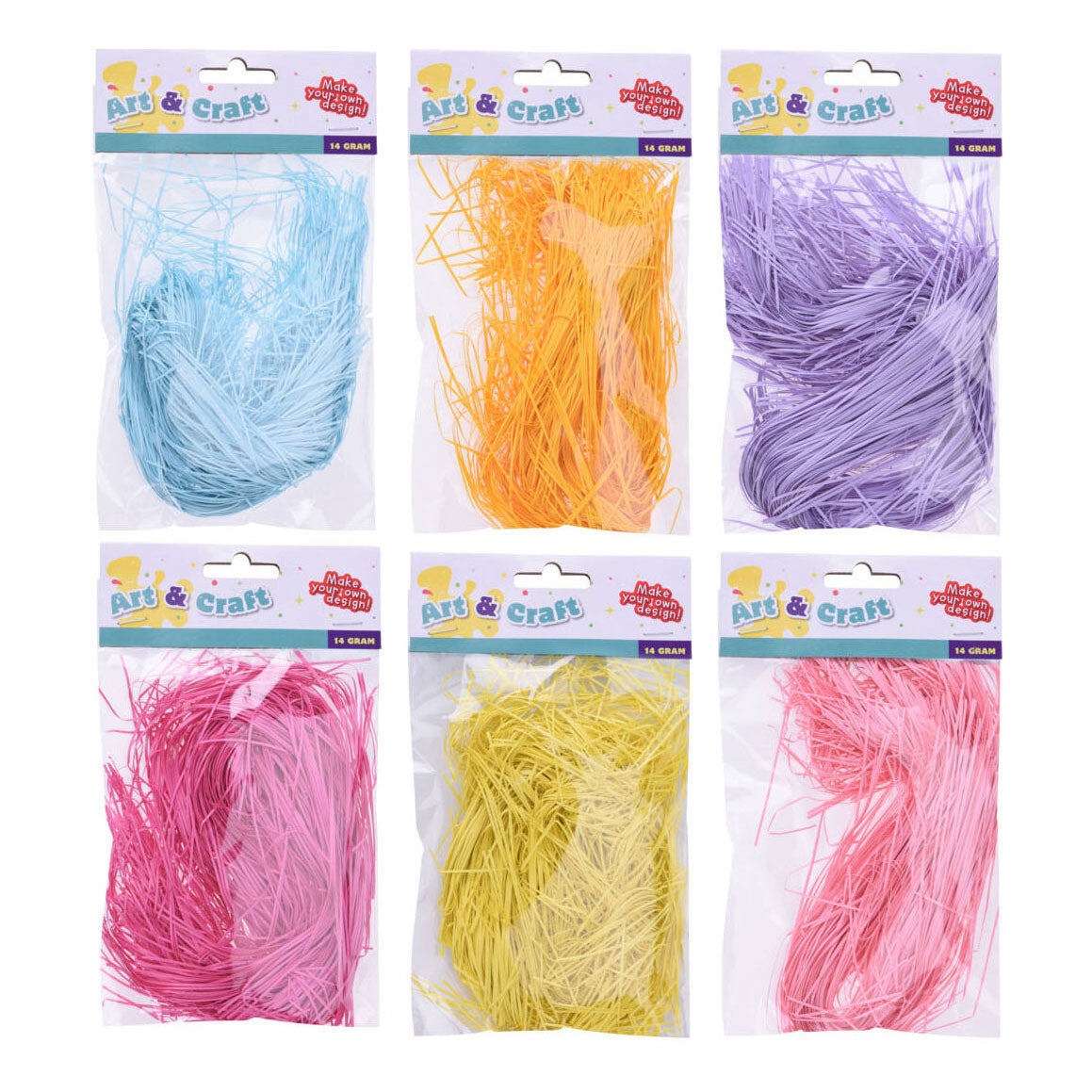 Rafia de color 14gr.