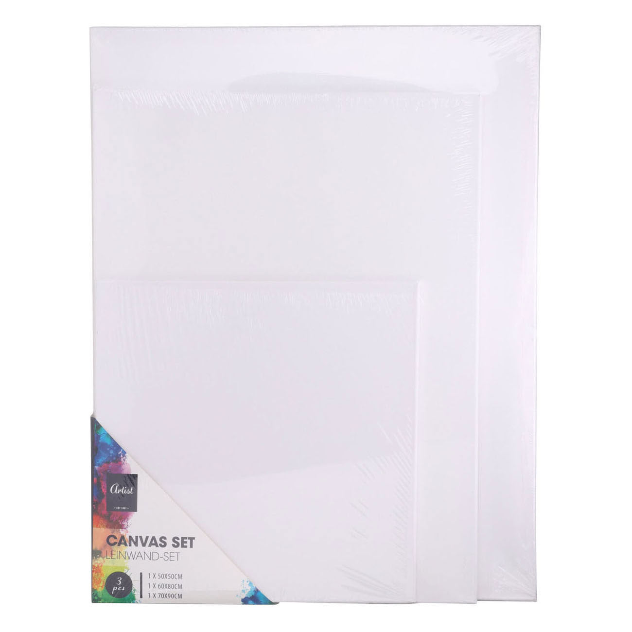 Tela dipinti di panni, set di 3