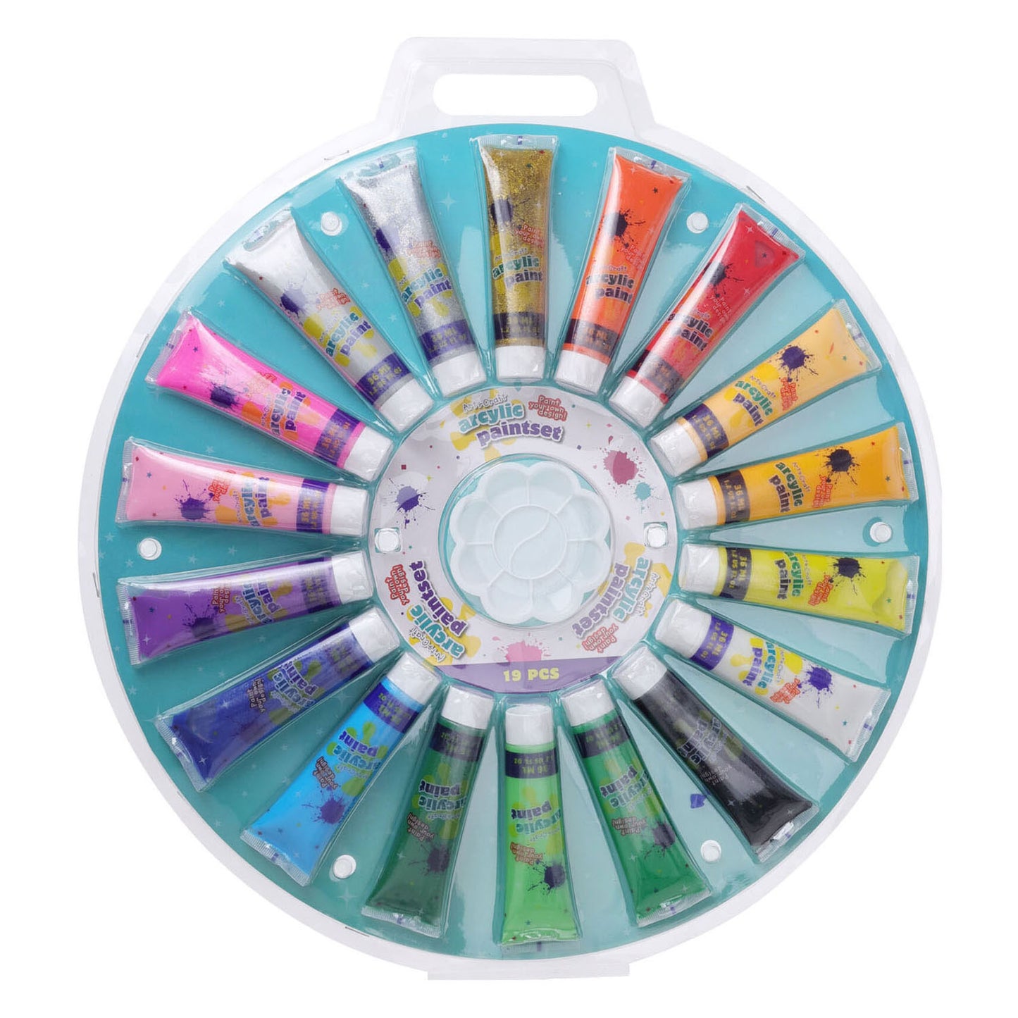 Vernice acrilica con set di pallet, 18dlg.