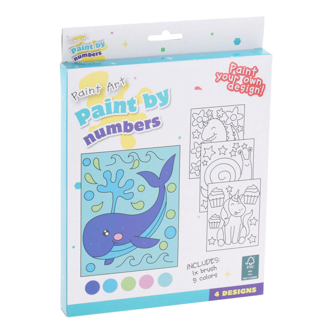 Dipingendo per numero set animale per bambini