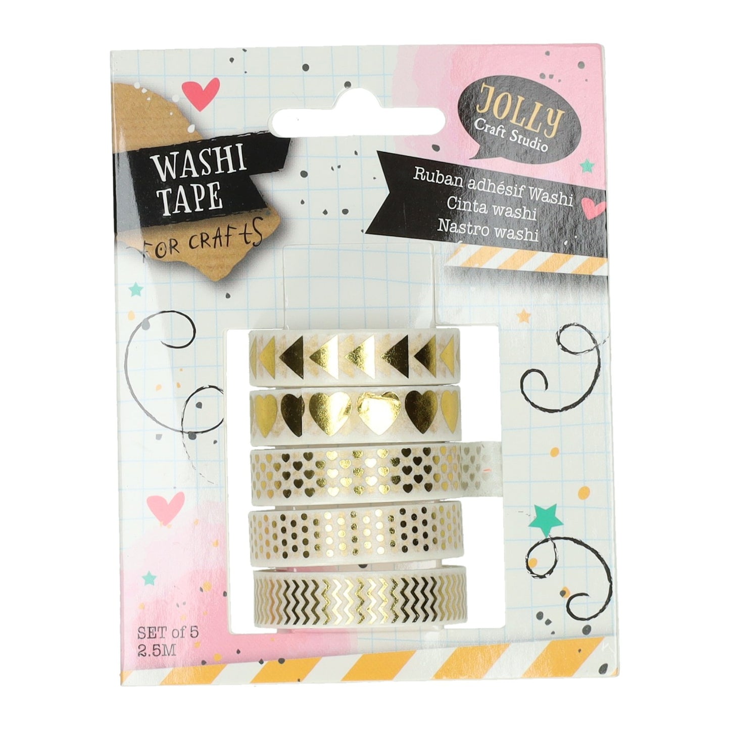 Papel Washi de cinta, conjunto de 5