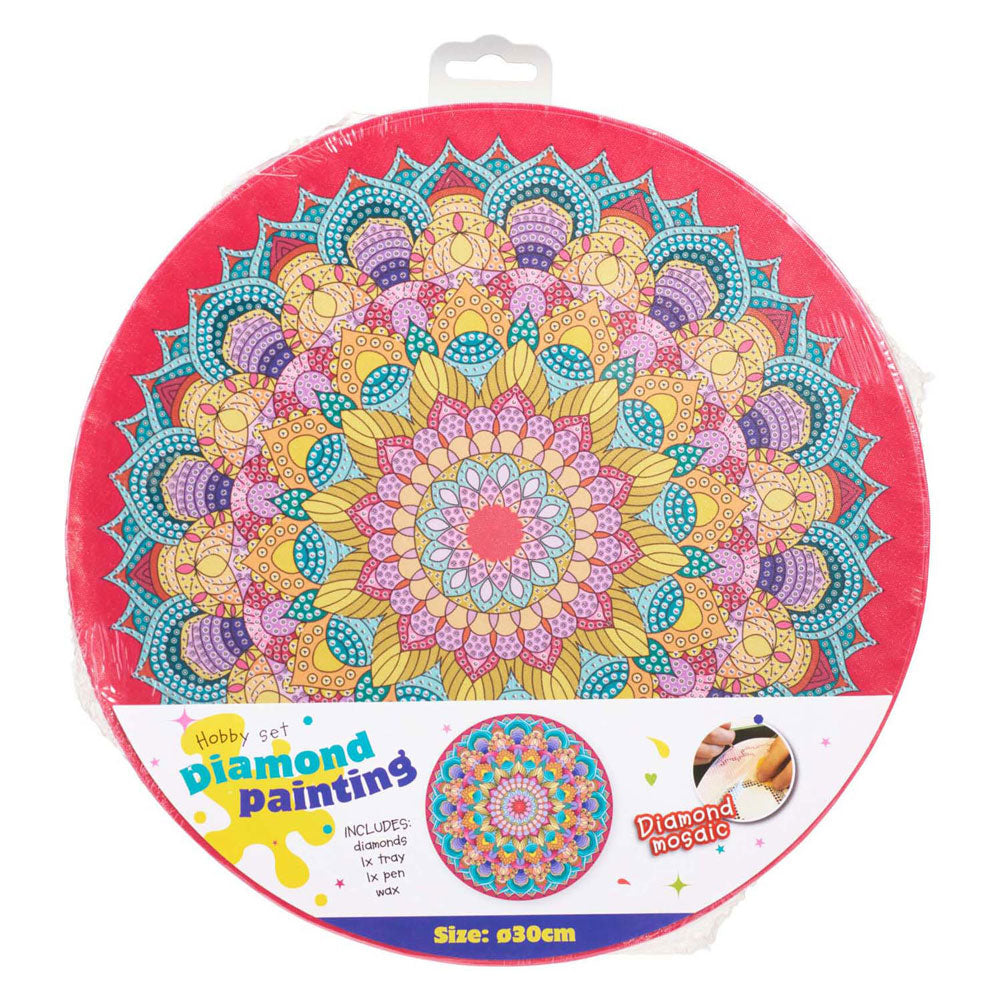 Mandala de pintura de diamantes, 30 cm