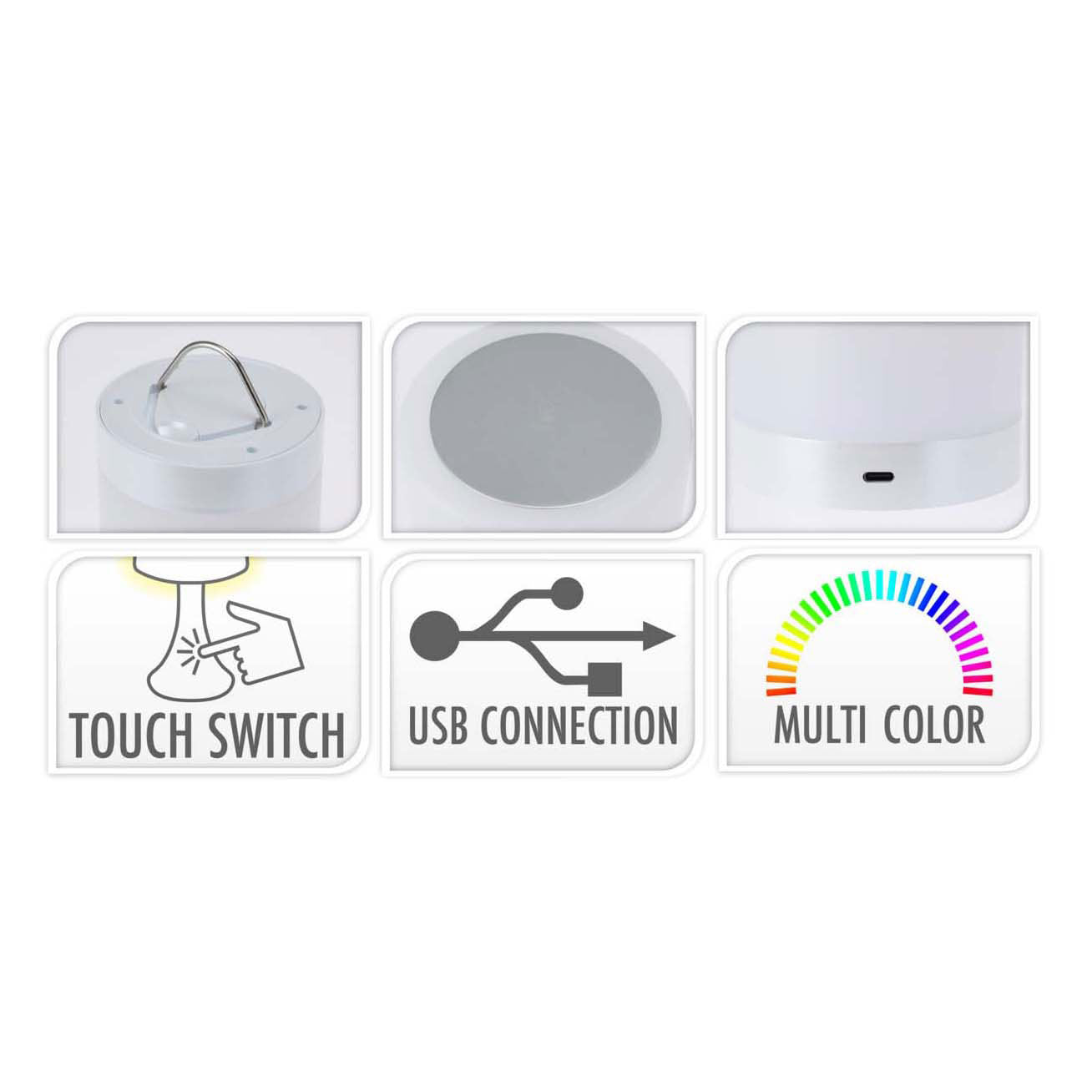 Lampada touch ricaricabile