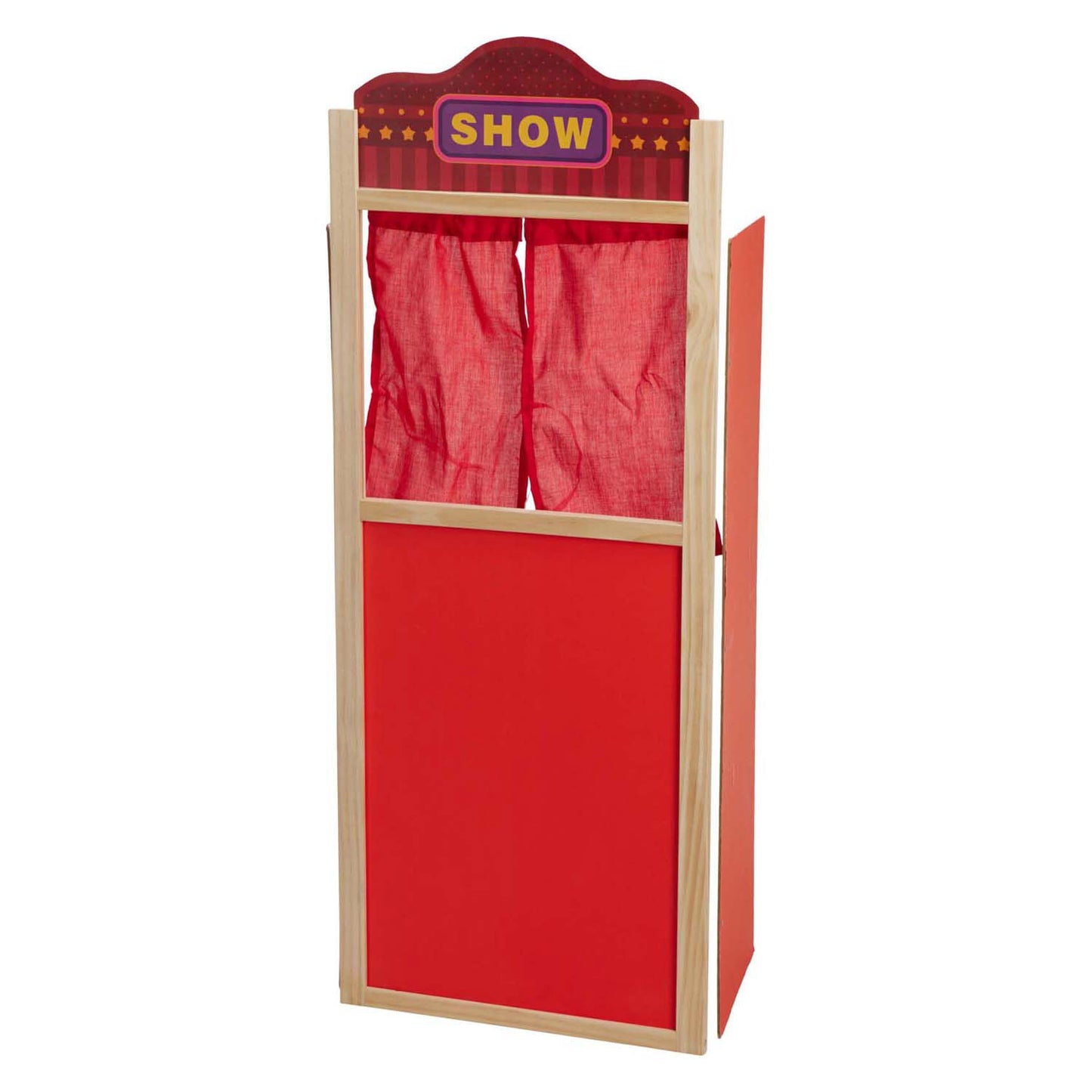 Teatro de marionetas de madera, 90 cm.