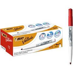 Rotulador de pizarra bic 1741 velleda soporte plastico ancho 1-4mm rojo redondo