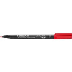 Pennarello permanente staedtler lumocolor 318-2 medio 0,6m rosso solubile in acqua 10 pz