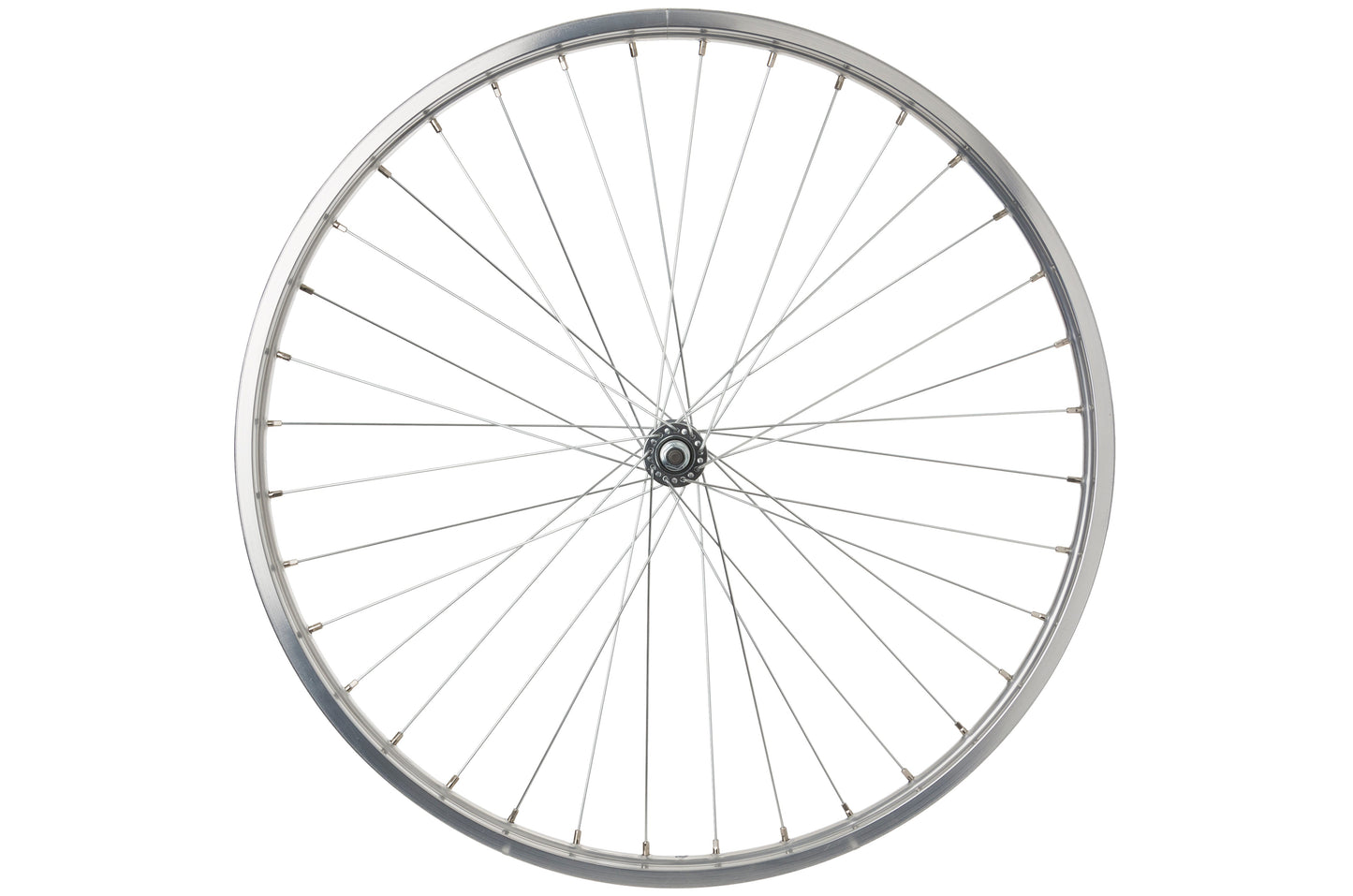 Ruota anteriore Cordo 26x1 3 8 22-590 asse solido raggi in acciaio inox cromati