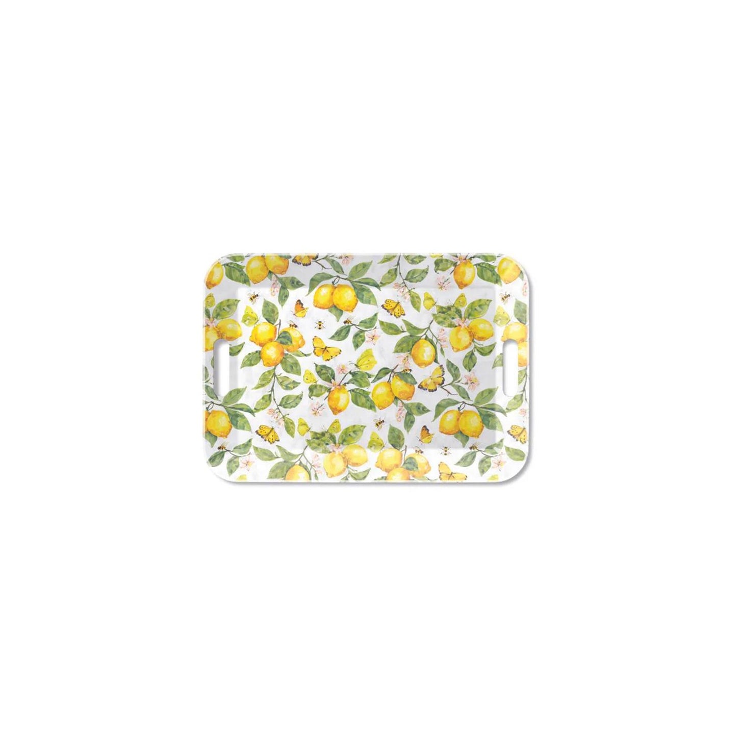 Vassoio Ambiente melamina 33x47cm limoni freschi bianchi