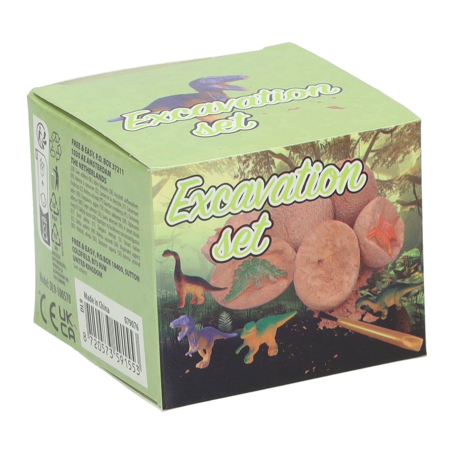 Set da scavo in uovo di dinosauro con scalpello e pennello