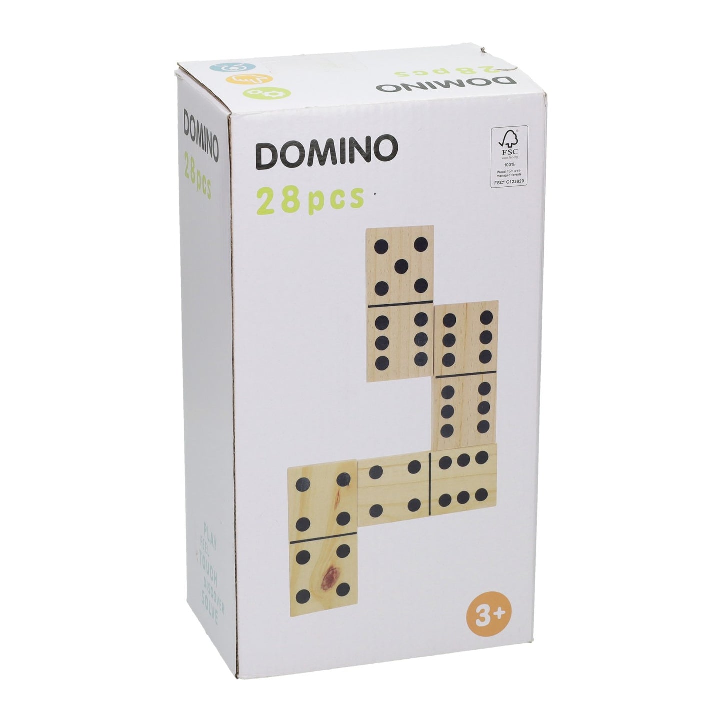 Grande gioco di domino in legno - 28 pezzi.