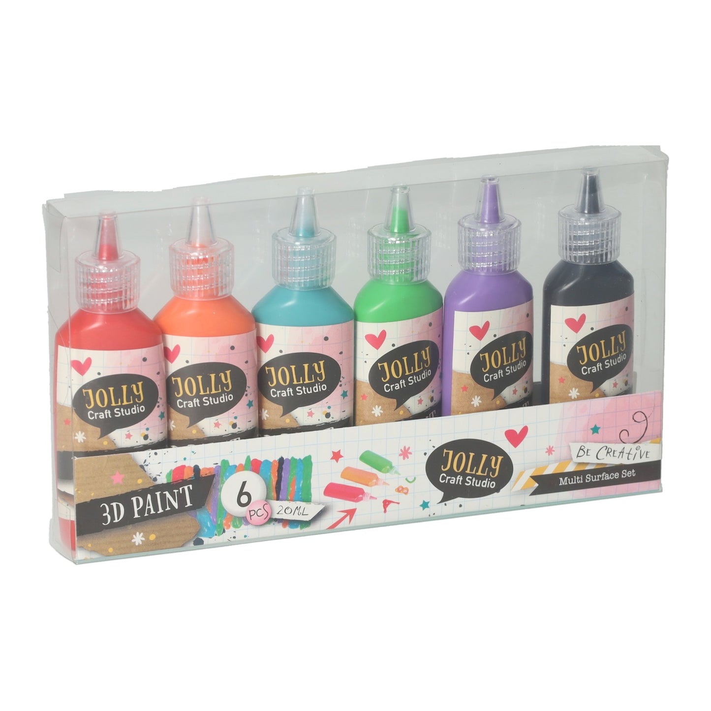 Vernici 3D multisuperficie 20ml - 6 pz.