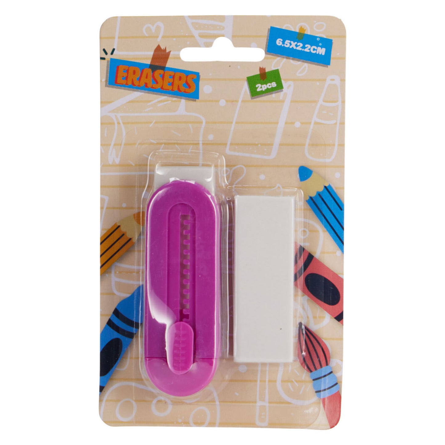 Set di gomme da cancellare in supporto - 2 pz.