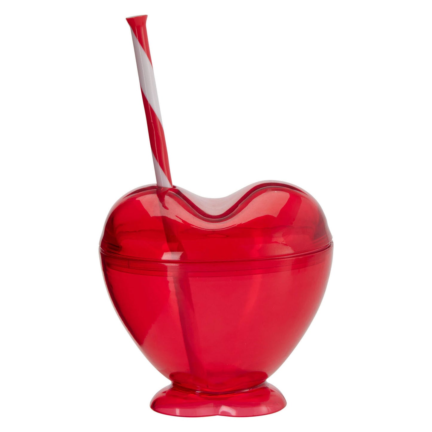 Bicchiere a forma di cuore da 350 ml con cannuccia