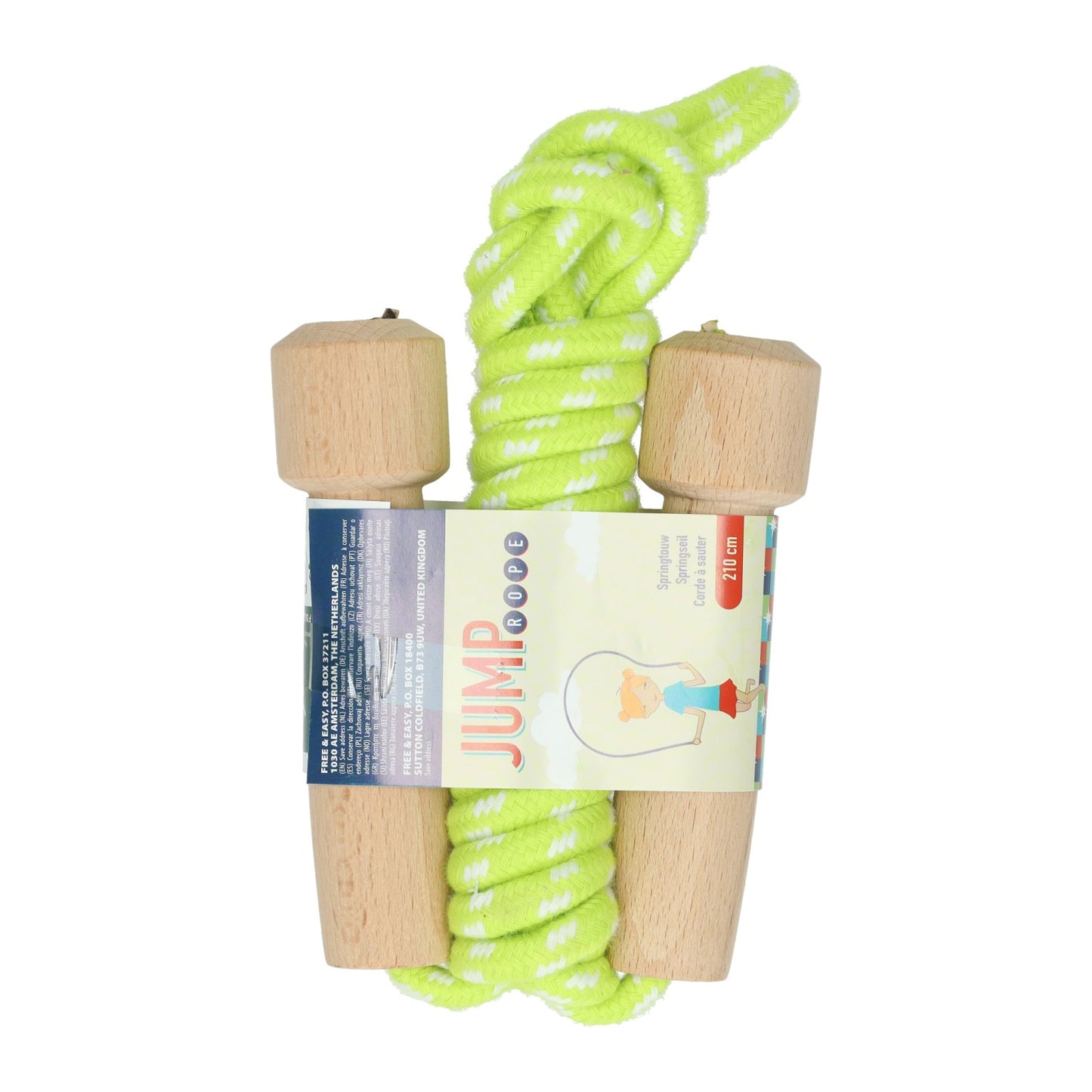Cuerda para saltar con mangos de madera - 210 cm