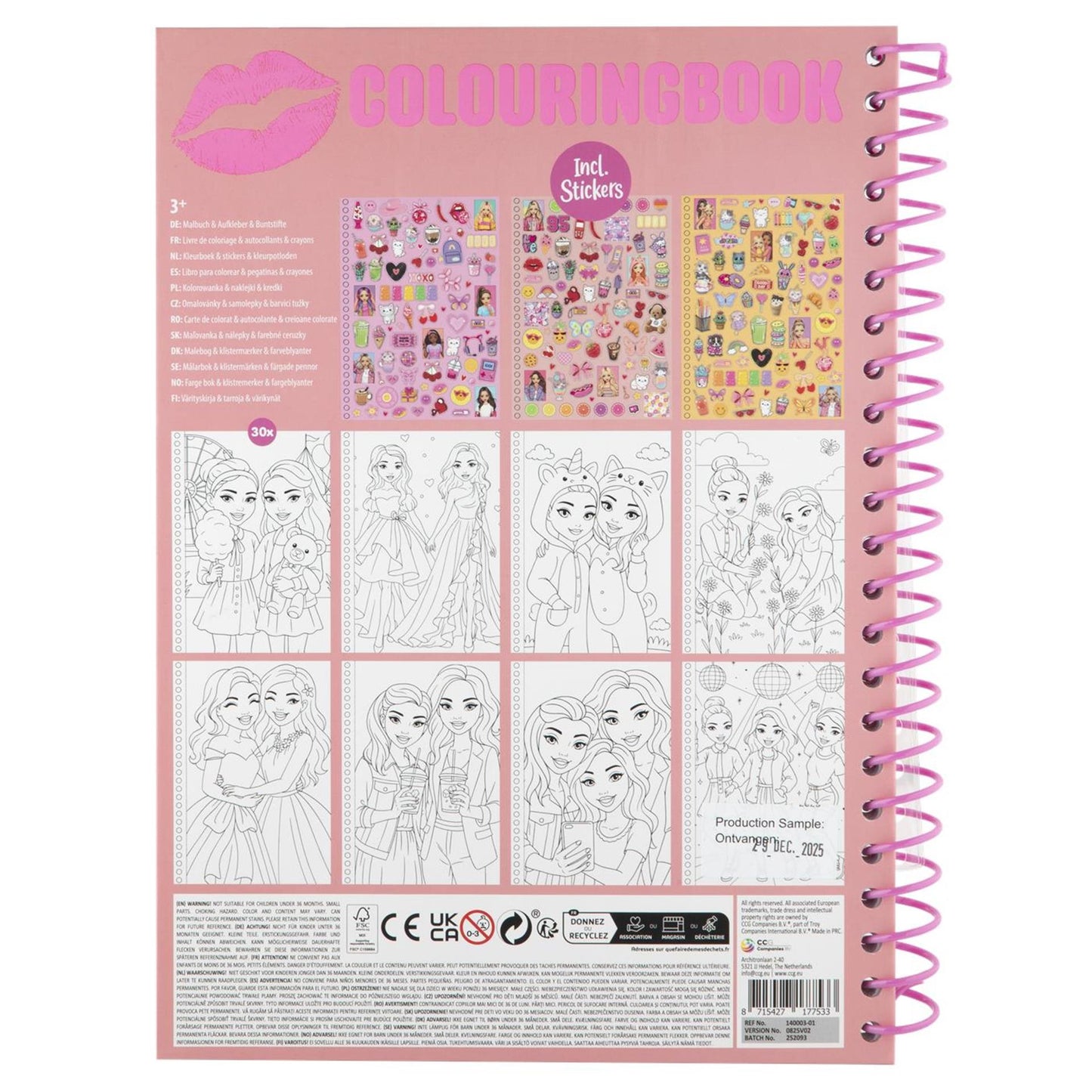 Libro para colorear Besties neón a4 30 hojas