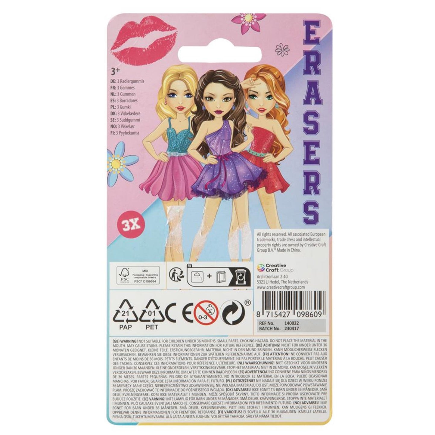 Besties Lipstickgum, 3er.