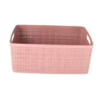 Cesta de almacenamiento de yute de curvor m 12l rosa amanecer