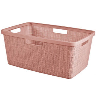 Curver Basket per lavanderia a iuta 46L Rose Dawn