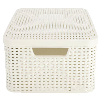 Estilo de caja de almacenamiento Curver Curver con tapa M 18 L crèmewit