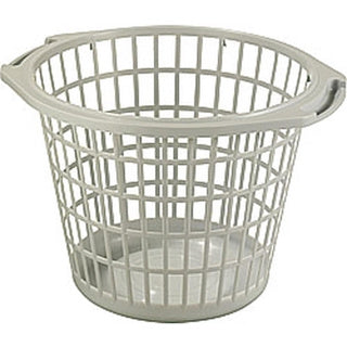 Basket lavanderia di base 48 cm rotondo grigio
