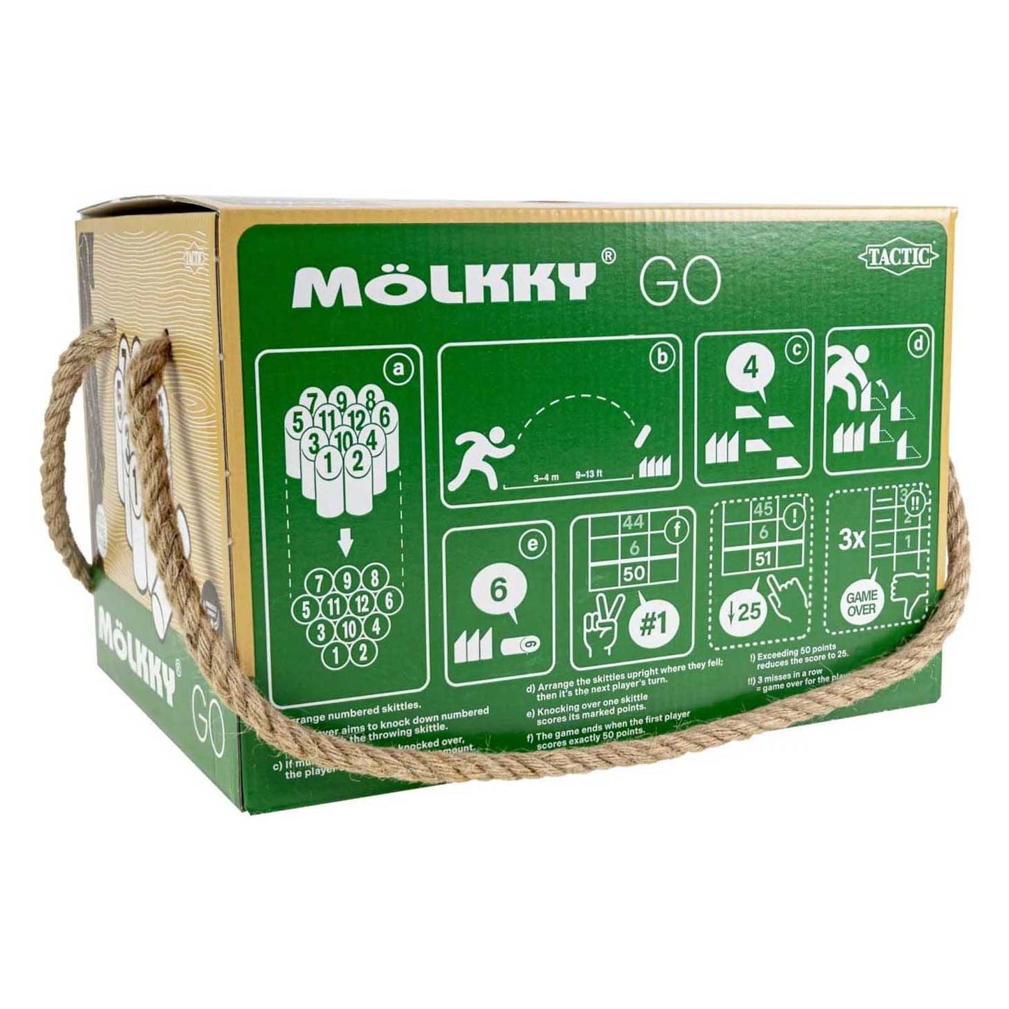Selecta molkky go gioco di lancio in legno di pino con 12 coni