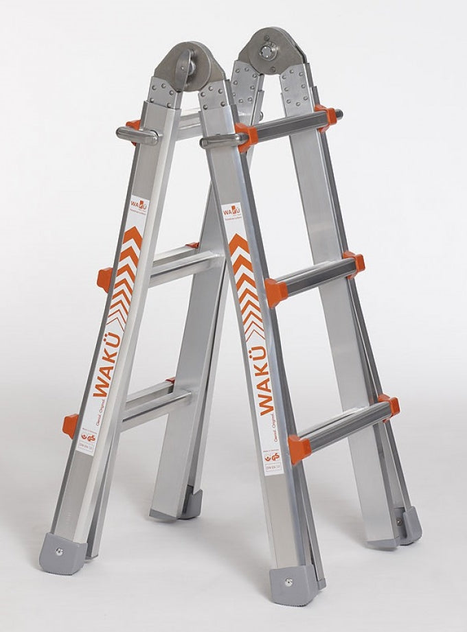 Scala pieghevole professionale Waku telescopica 4x3 gradini waku - 1413800100