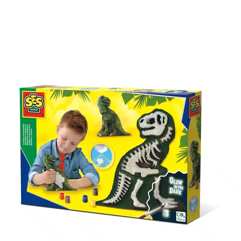 Ses Gieten and Painting - t -rex con scheletro