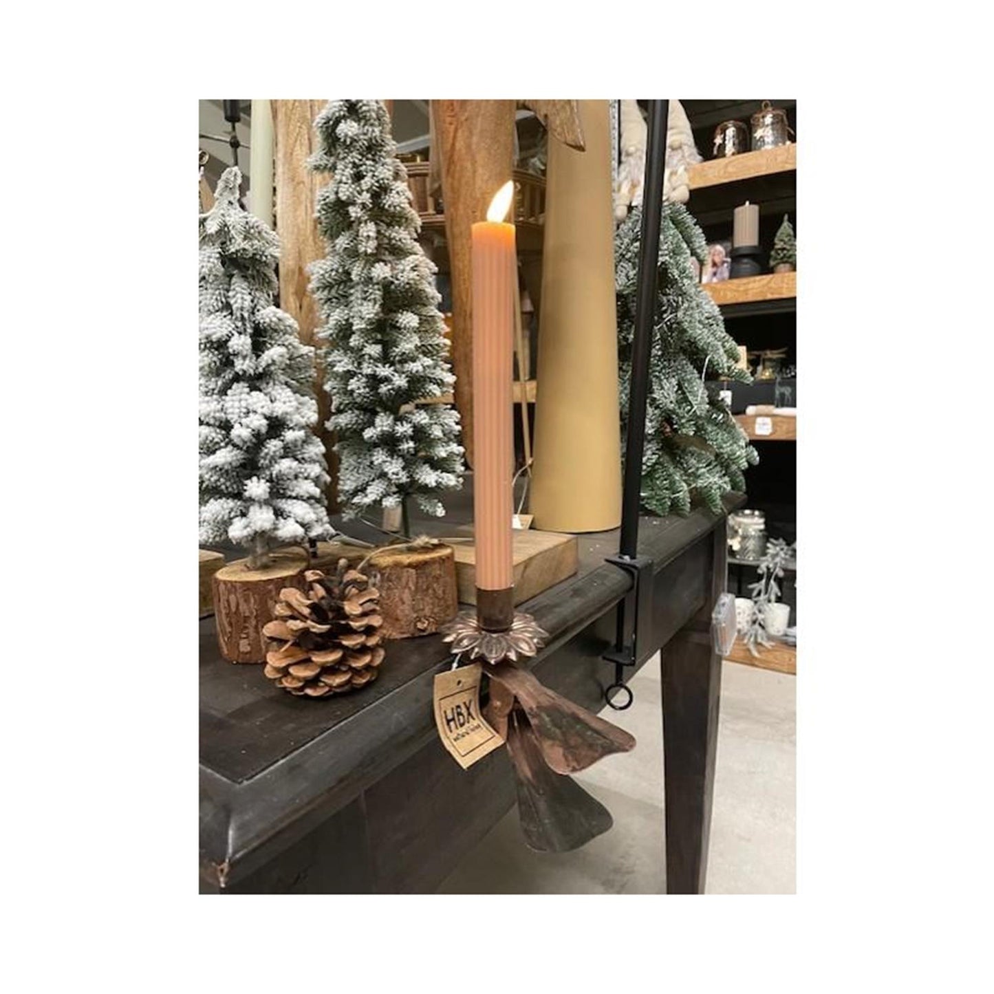 Candeliere Hbx natural living con clip bonez bronzo 16x7cm