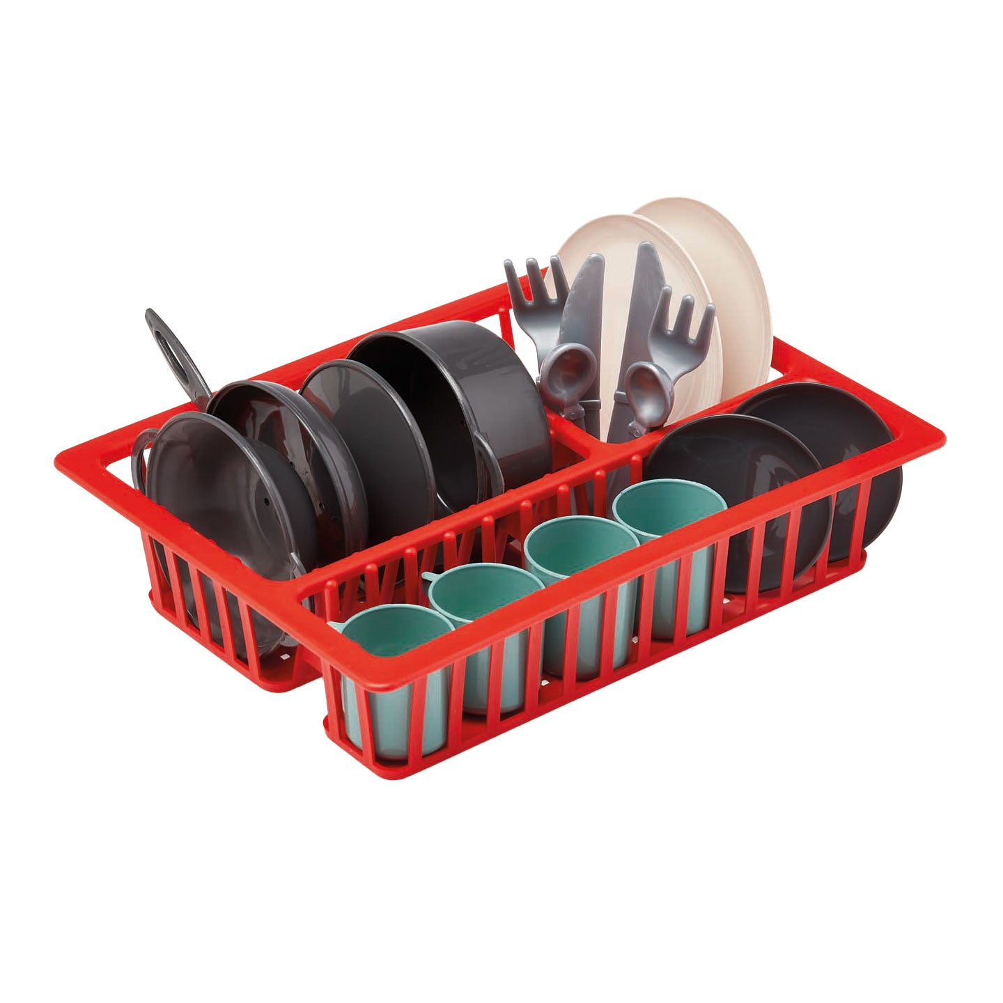 Ecoiffier 100% chef lavaggio da piatti con padelle e stoviglie,