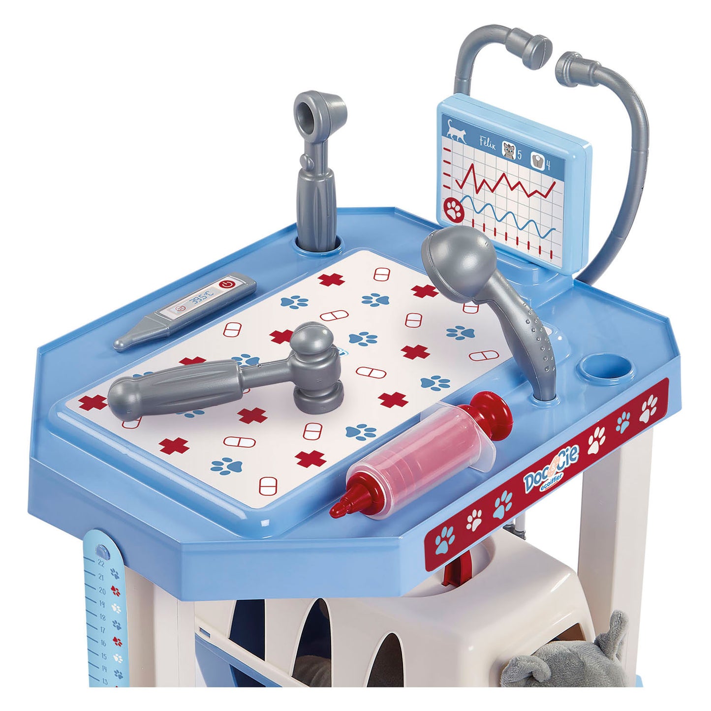 Carrello Ecoiffier doc cie veterinari con gatto - 14 pz.