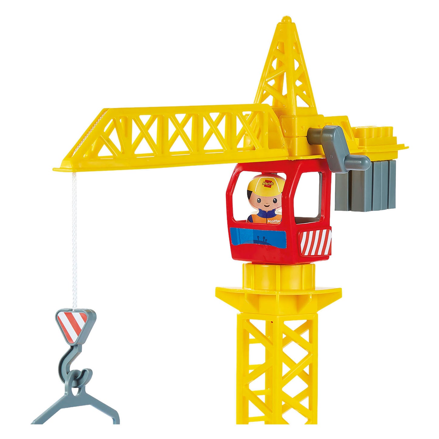 Cantiere in mattoncini Ecoiffier con gru con 3 veicoli