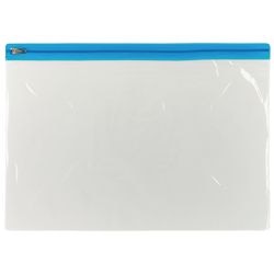 Pratiche buste in PVC 297x210 mm a4 chiusura con zip blu